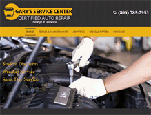 Tablet Screenshot of garysservicecenter.com
